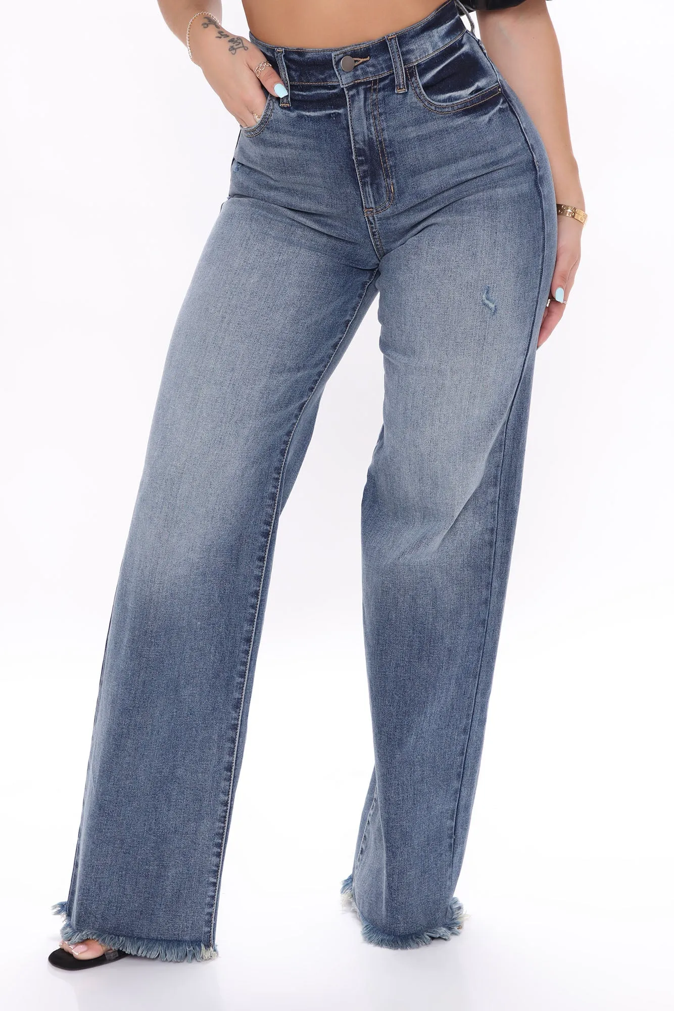 A Love Like This Straight Leg Jeans - Medium Blue Wash