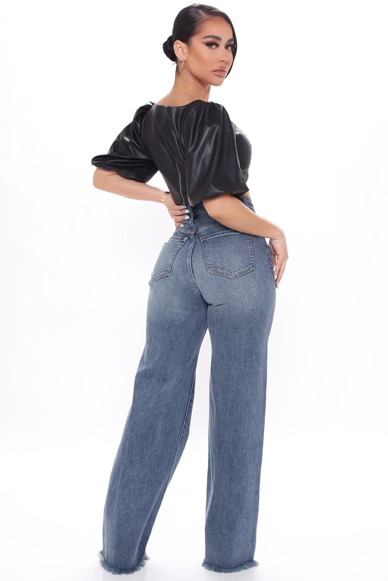 A Love Like This Straight Leg Jeans - Medium Blue Wash