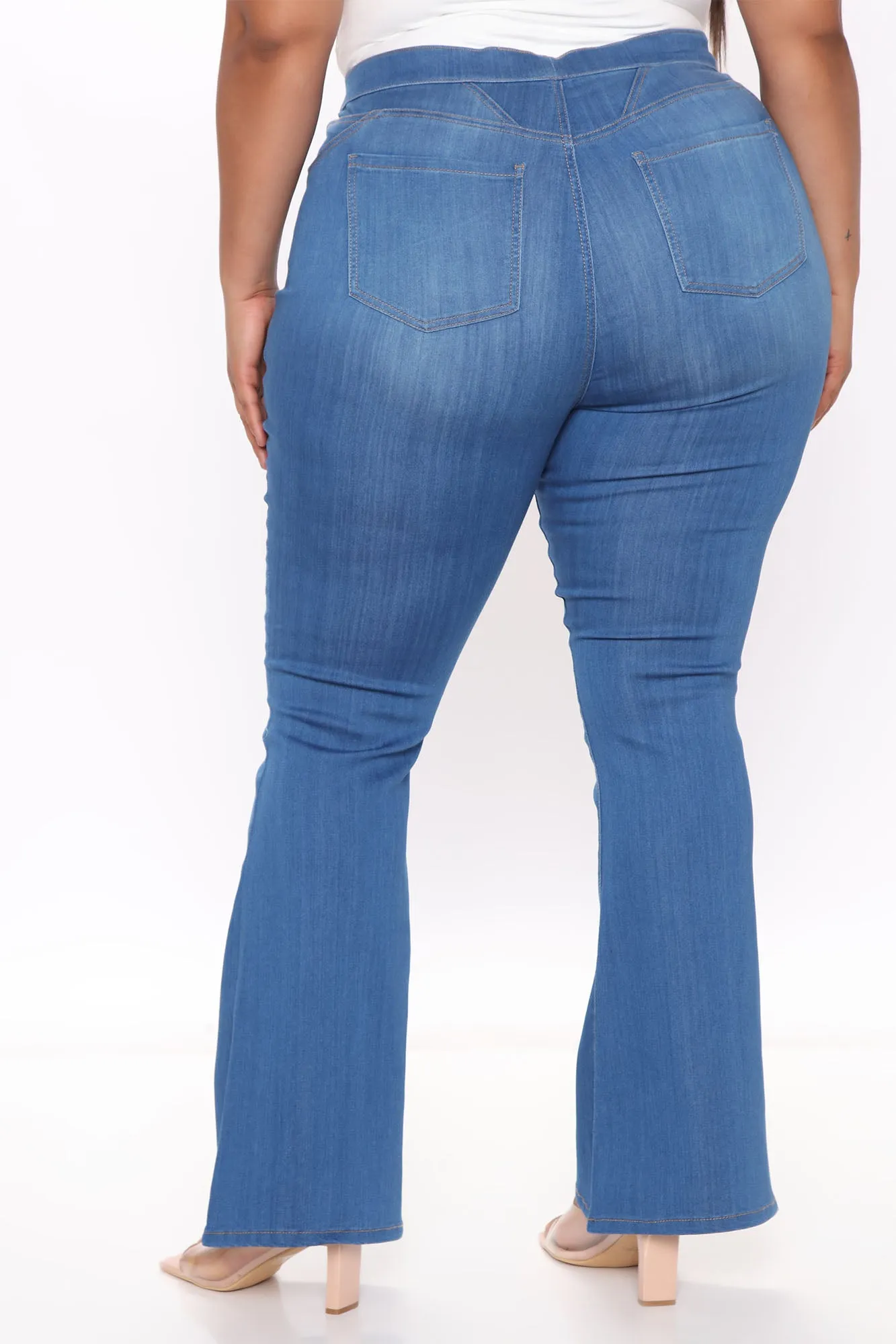 All The Right Moves Flare Jeans - Medium Blue Wash