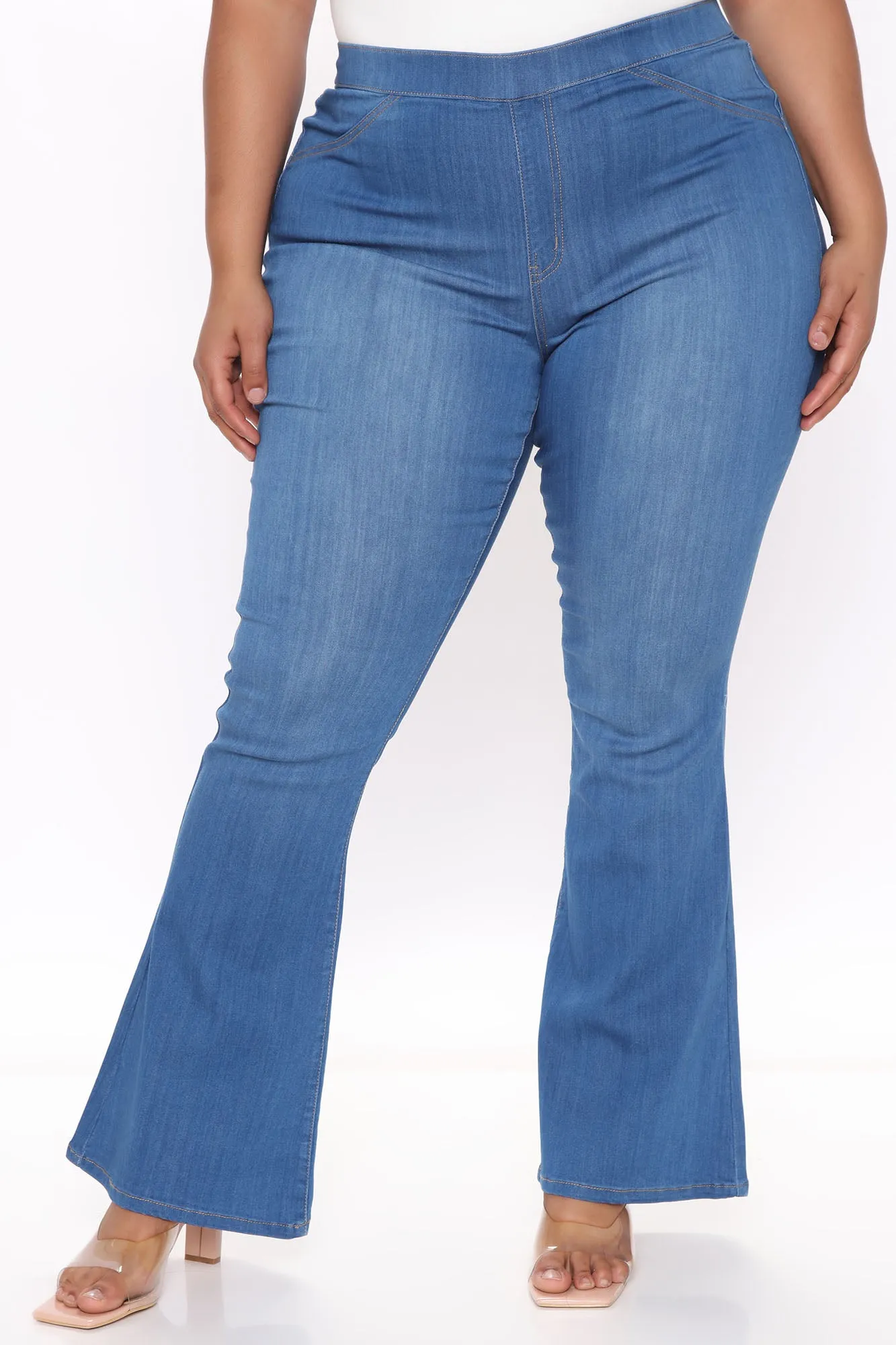 All The Right Moves Flare Jeans - Medium Blue Wash