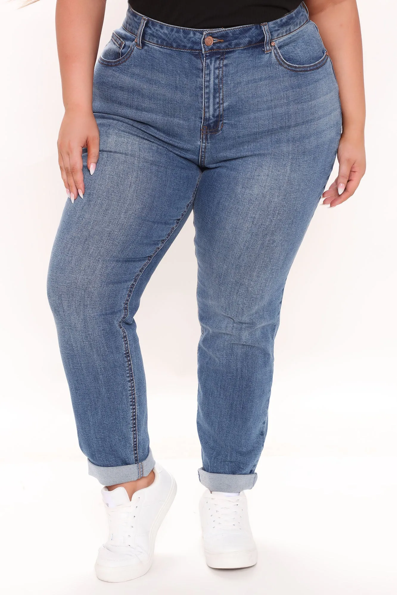 Back At You Ankle Jeans - Medium Blue Wash