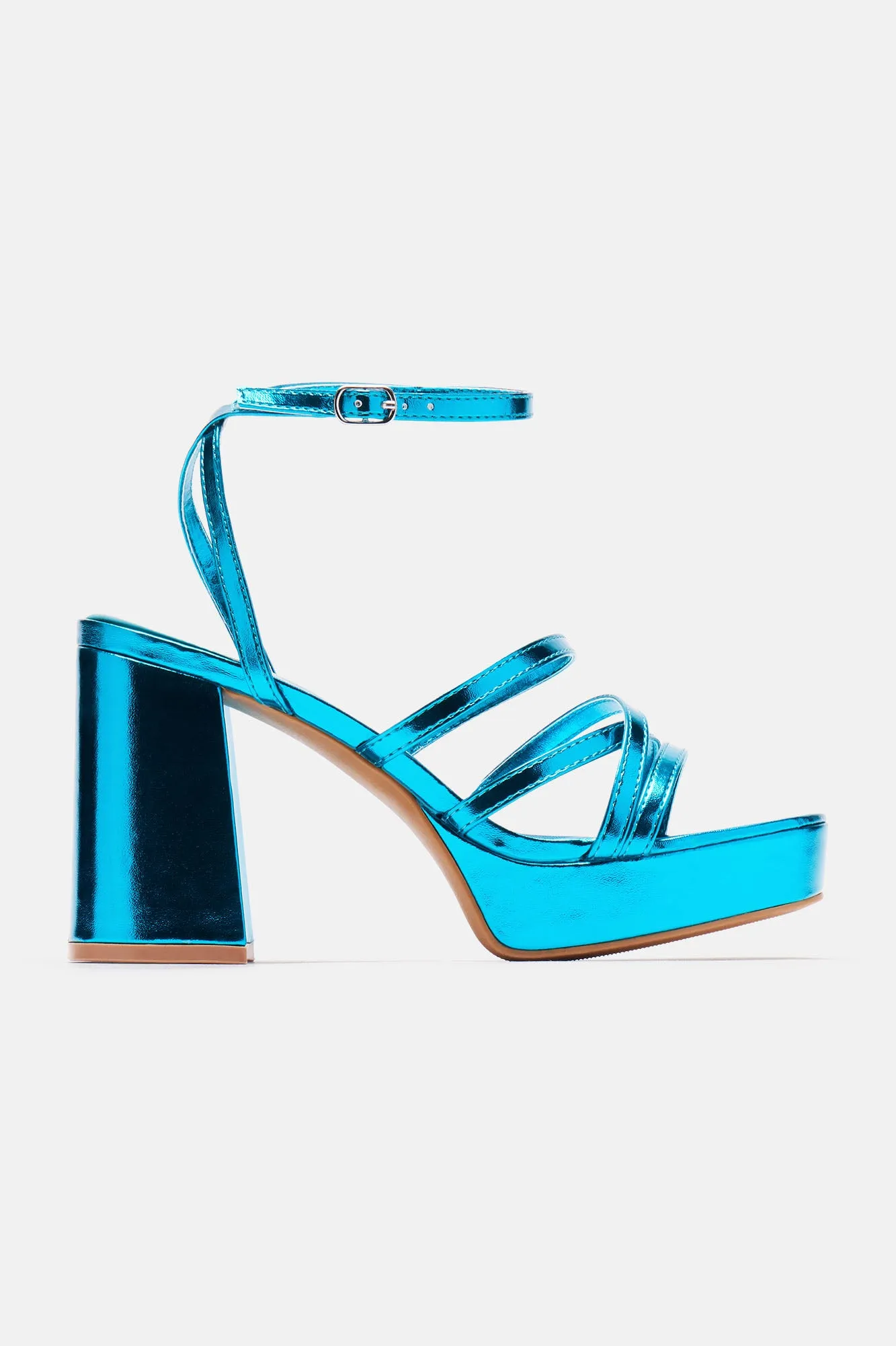 Being Pretty Platform Heeled Sandals - Turquoise