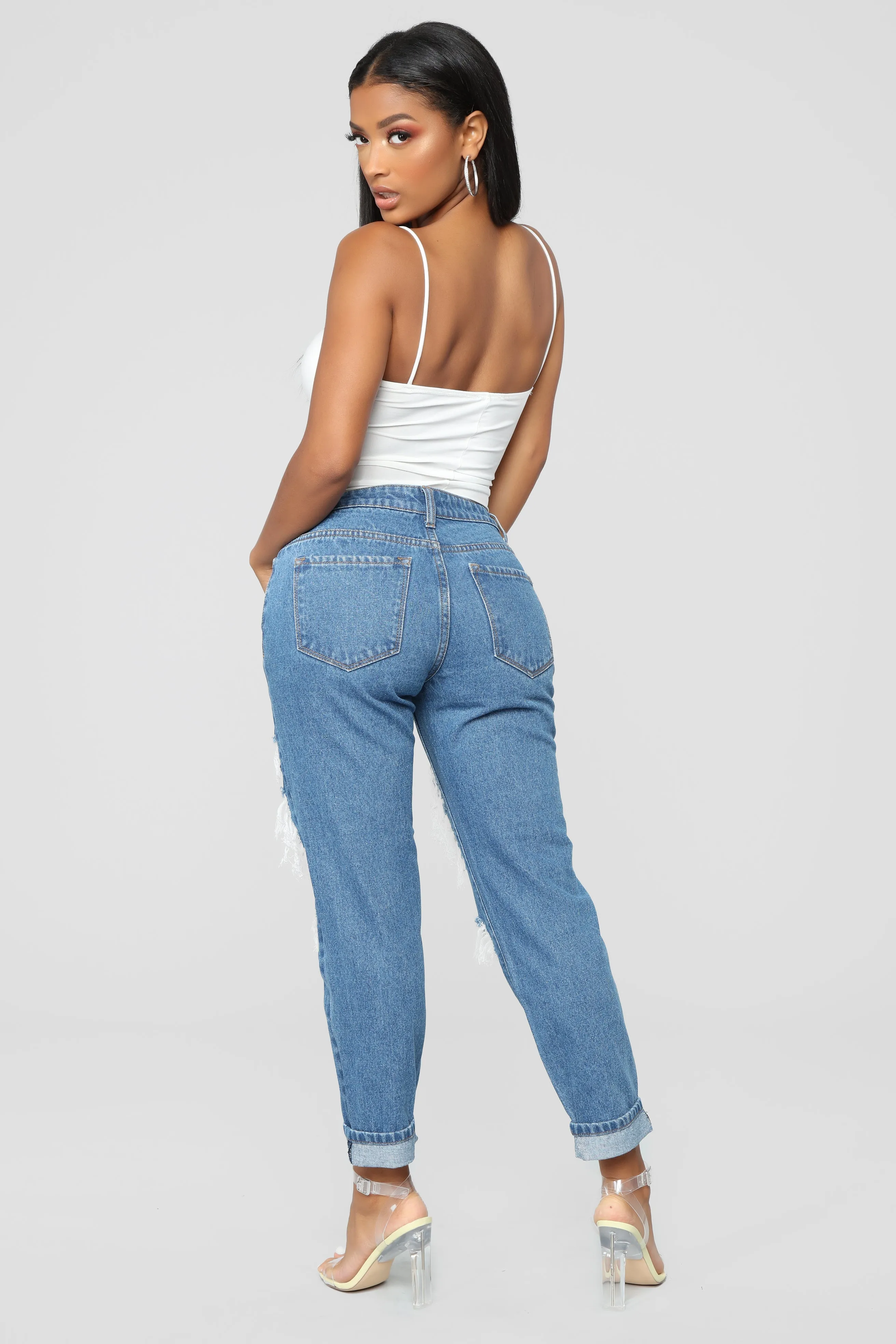 Best Of You Boyfriend Jeans - Medium Blue Wash