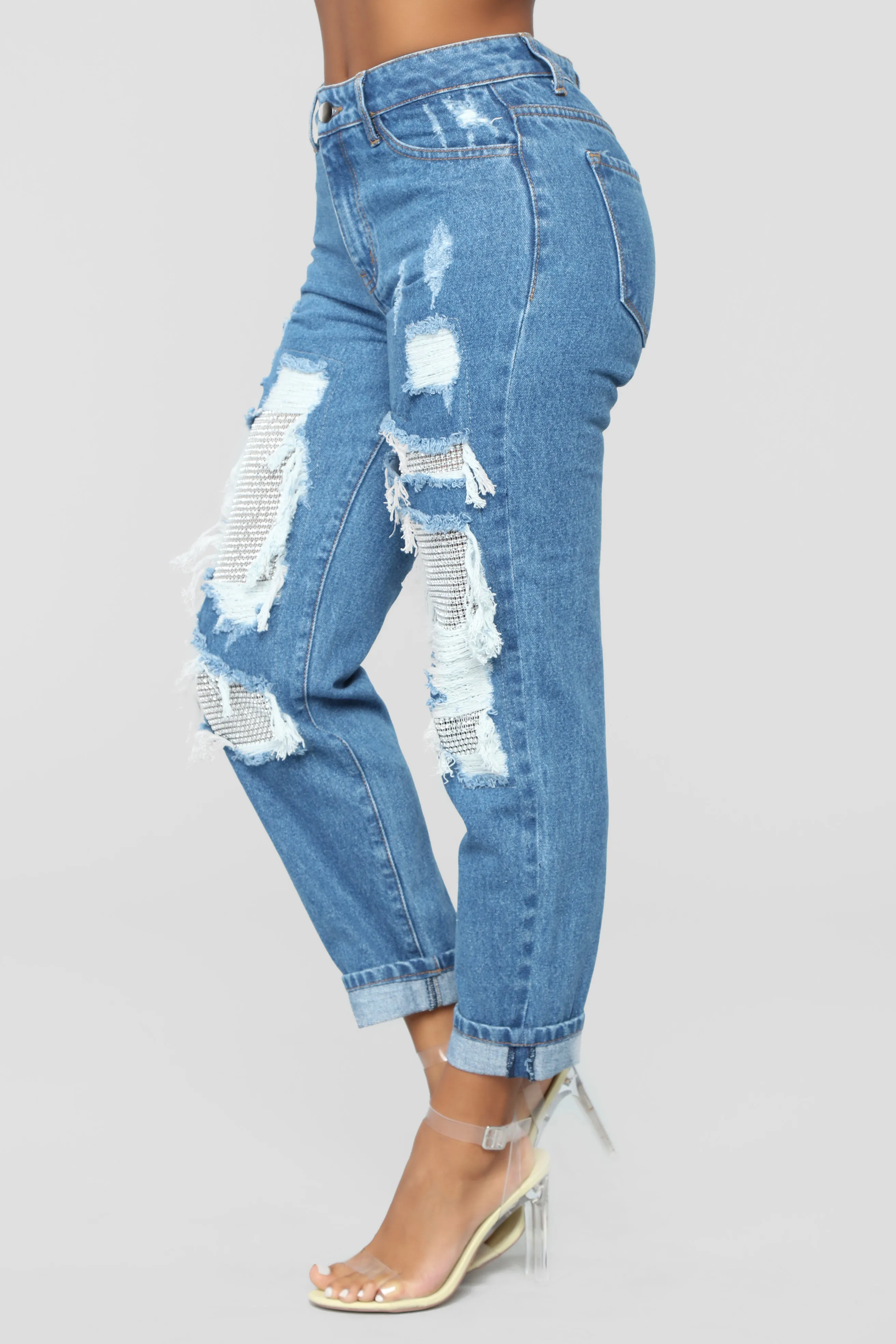 Best Of You Boyfriend Jeans - Medium Blue Wash