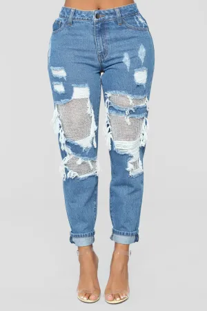 Best Of You Boyfriend Jeans - Medium Blue Wash