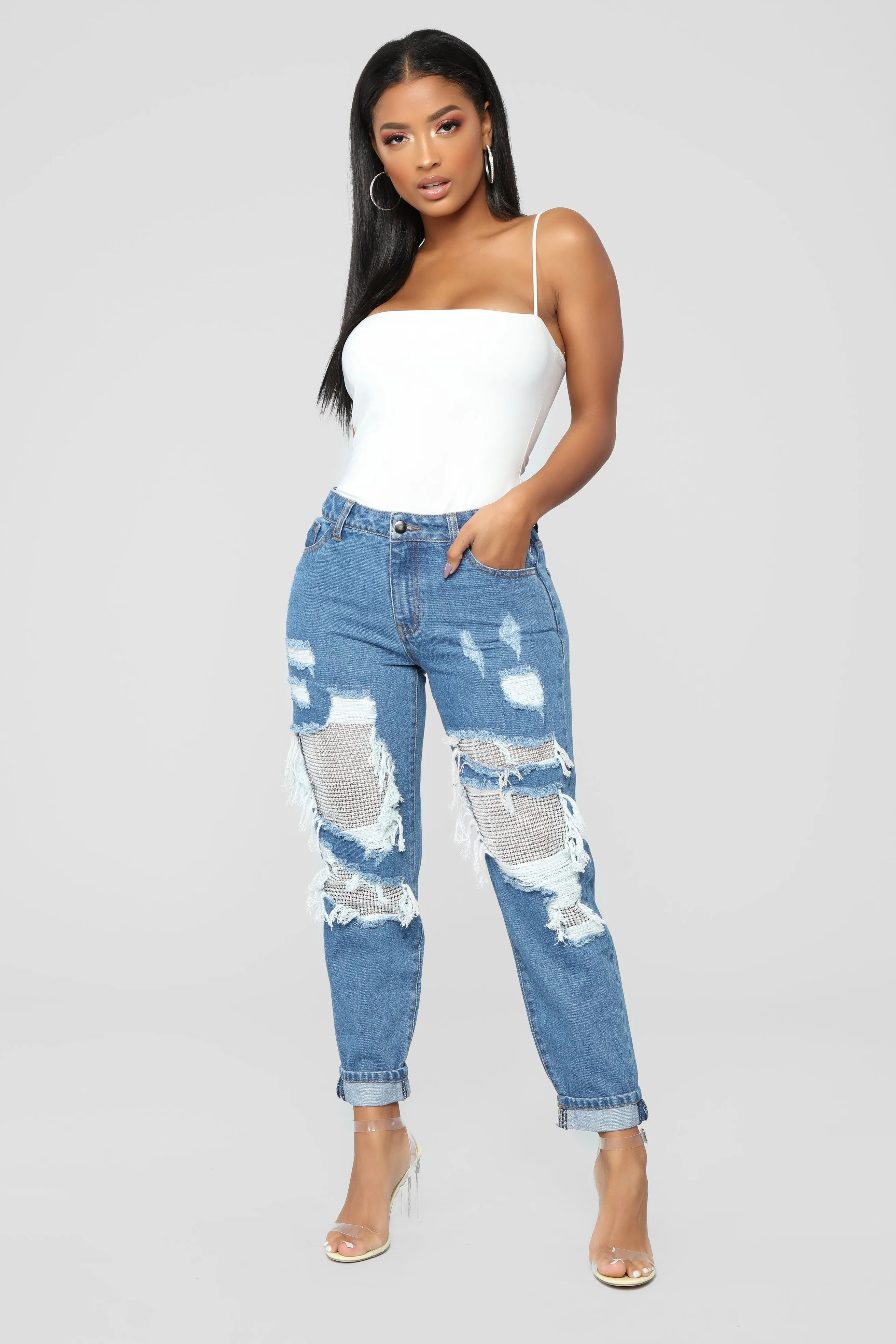 Best Of You Boyfriend Jeans - Medium Blue Wash