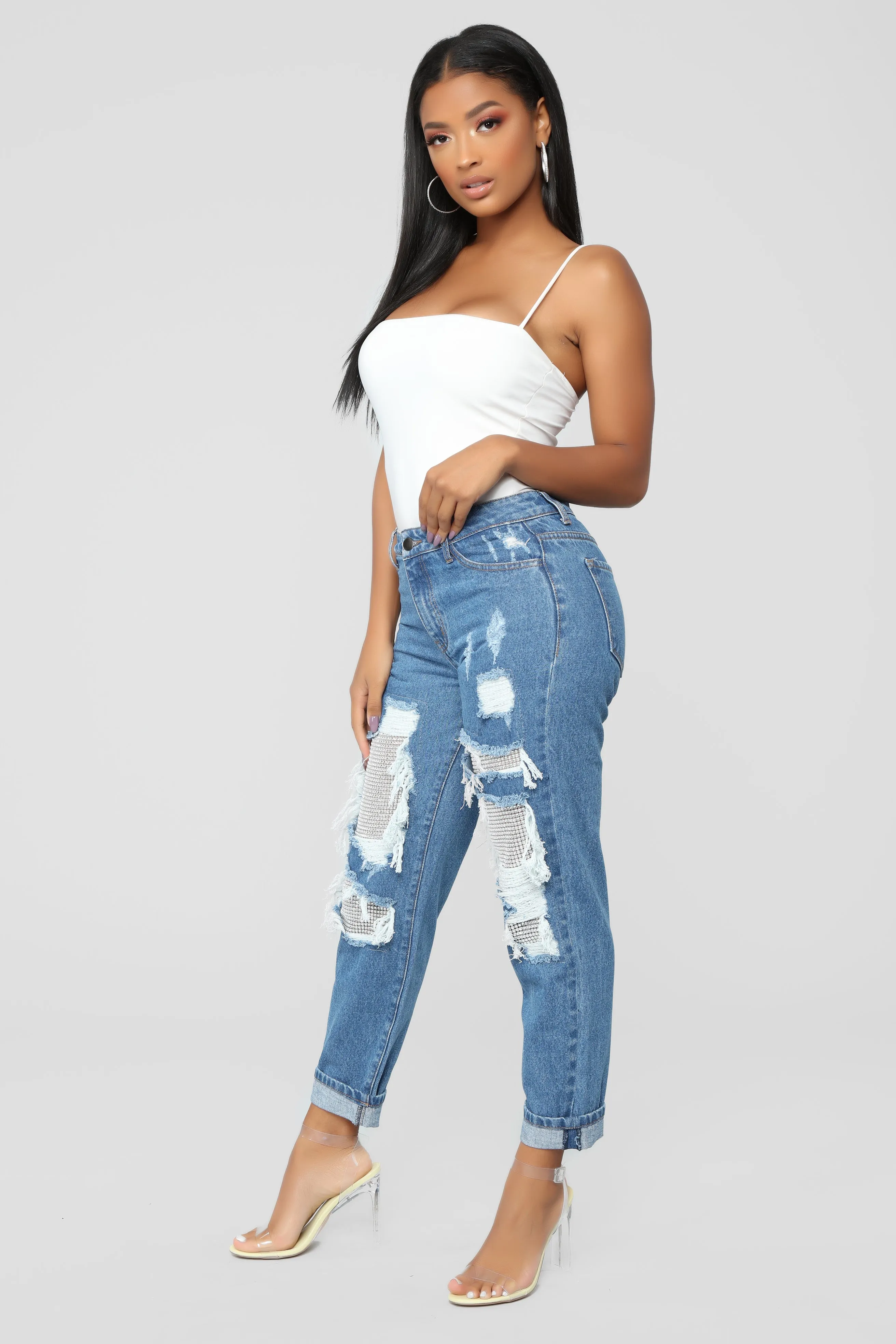 Best Of You Boyfriend Jeans - Medium Blue Wash