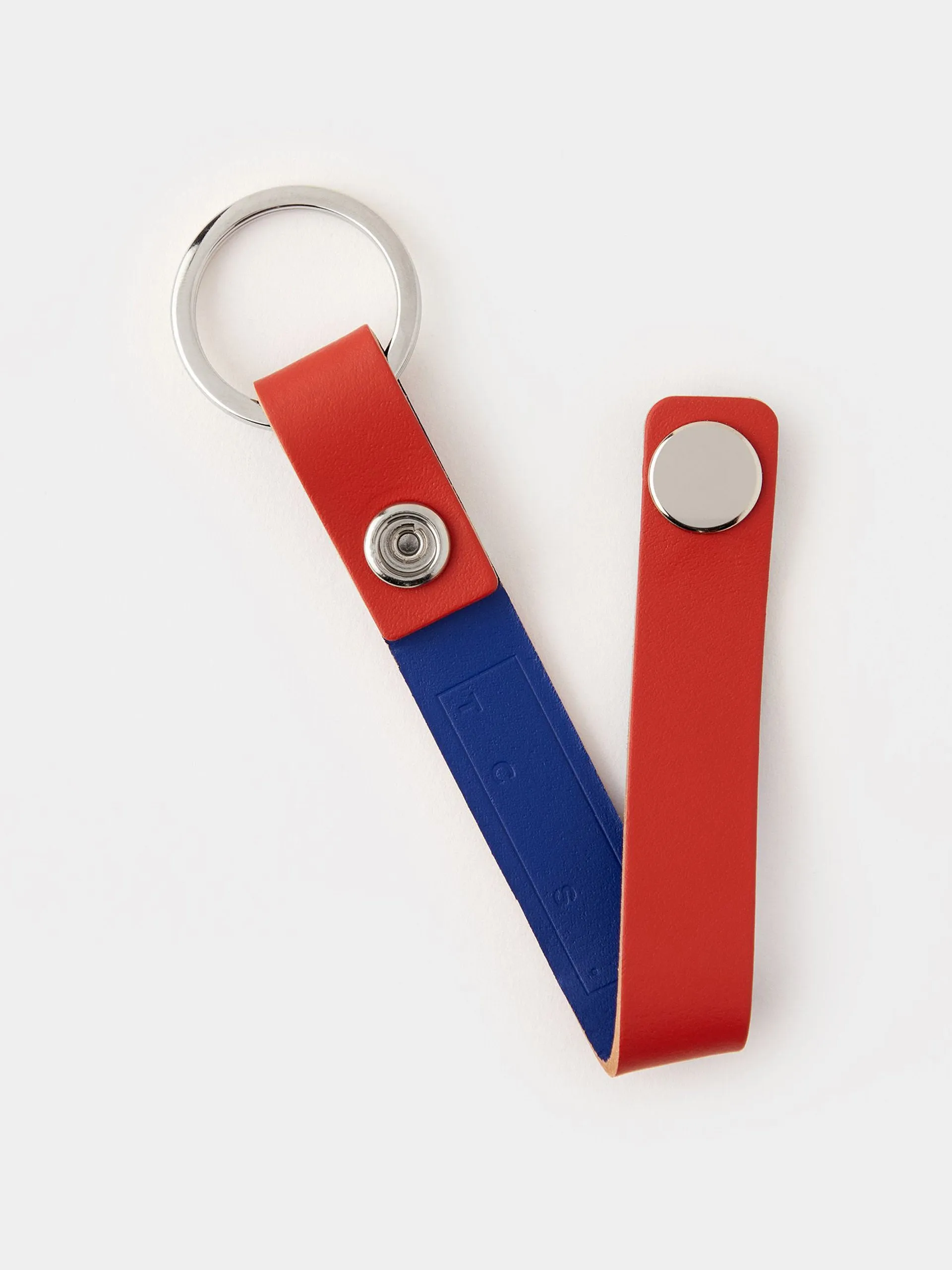 Cuero two tone key ring