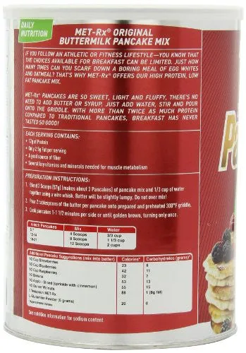 Mezcla Para Pancakes de Met-Rx con 12g de Proteína