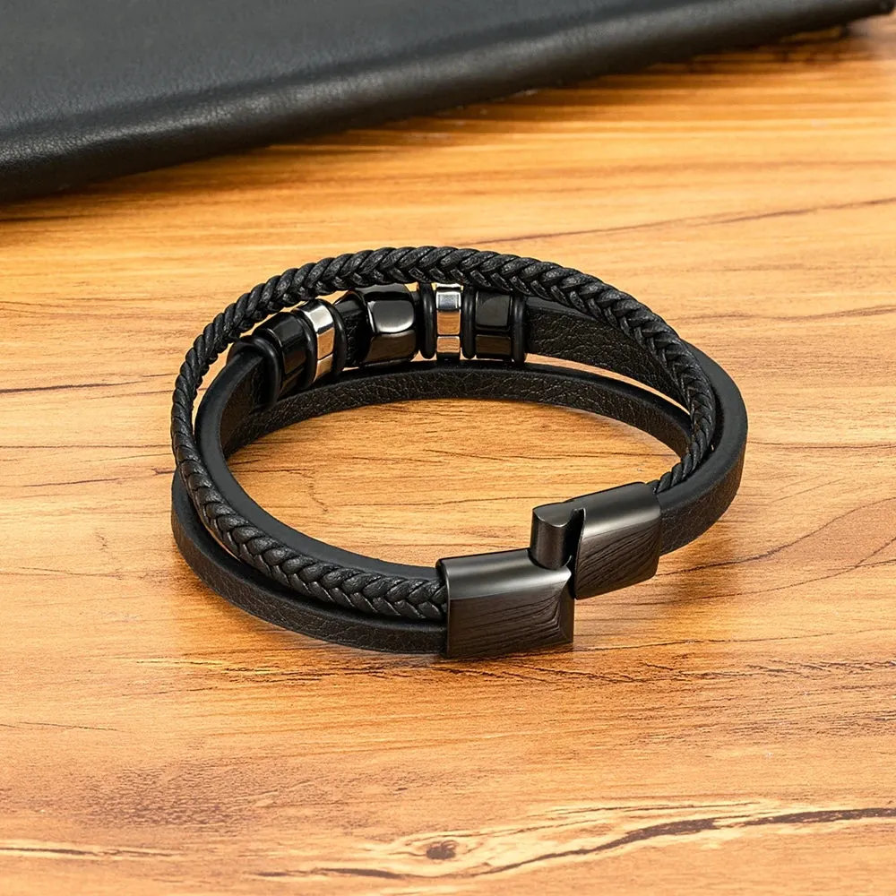 Pulsera de cuero para hombre