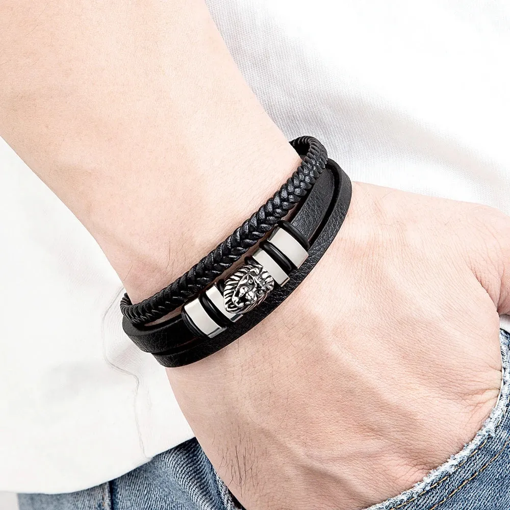 Pulsera de cuero para hombre