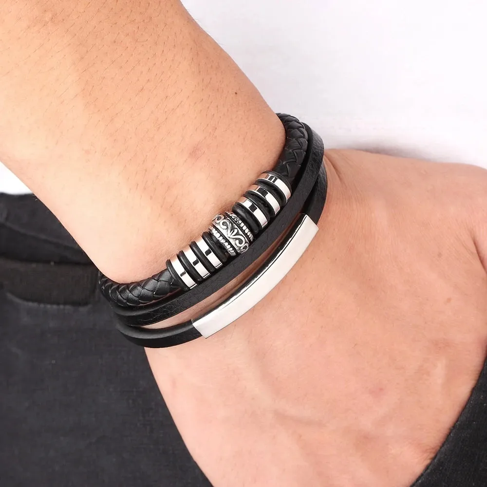 Pulsera para Hombre Multicapa