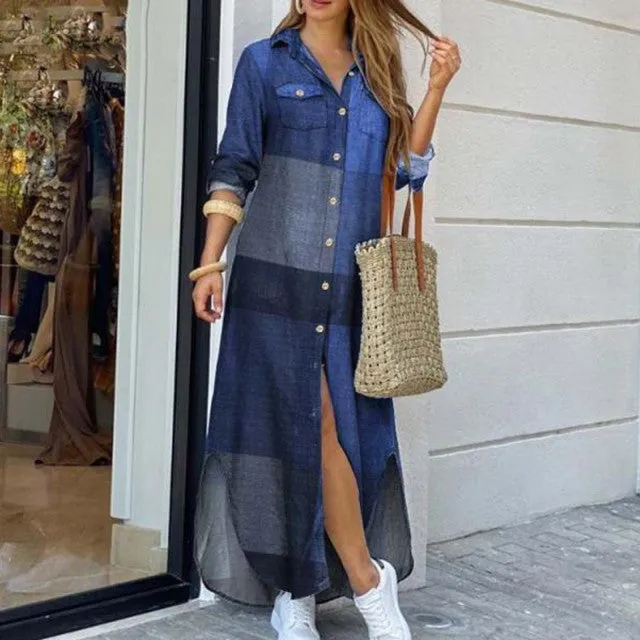 "Shay" Button Down Shirt Dress