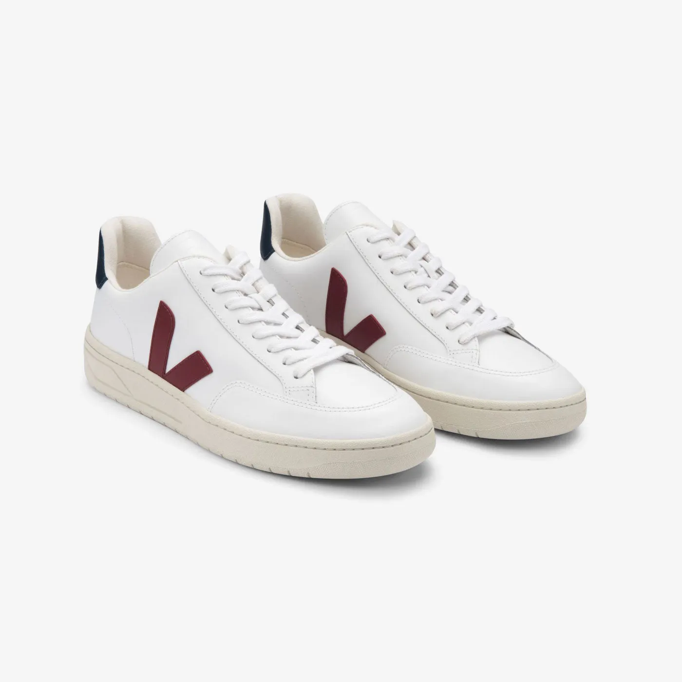 Veja Women's V-12 Leather Extra White Marsala Nautico