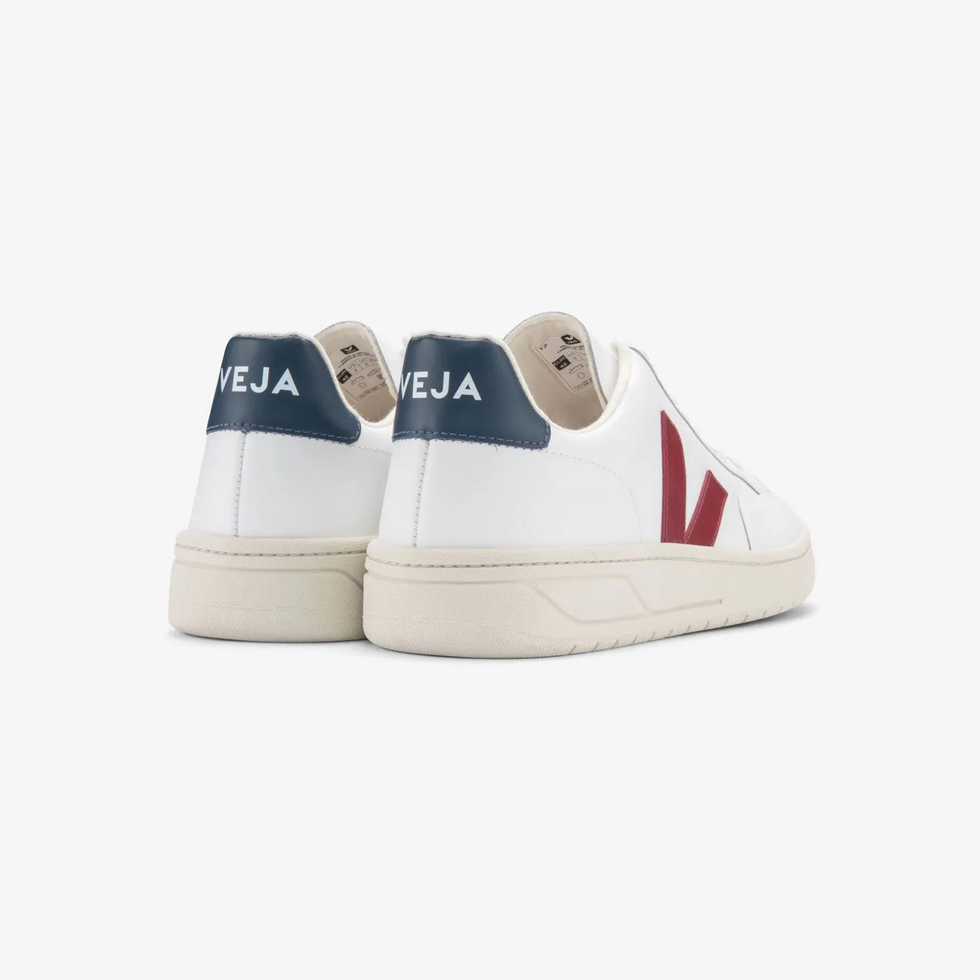 Veja Women's V-12 Leather Extra White Marsala Nautico