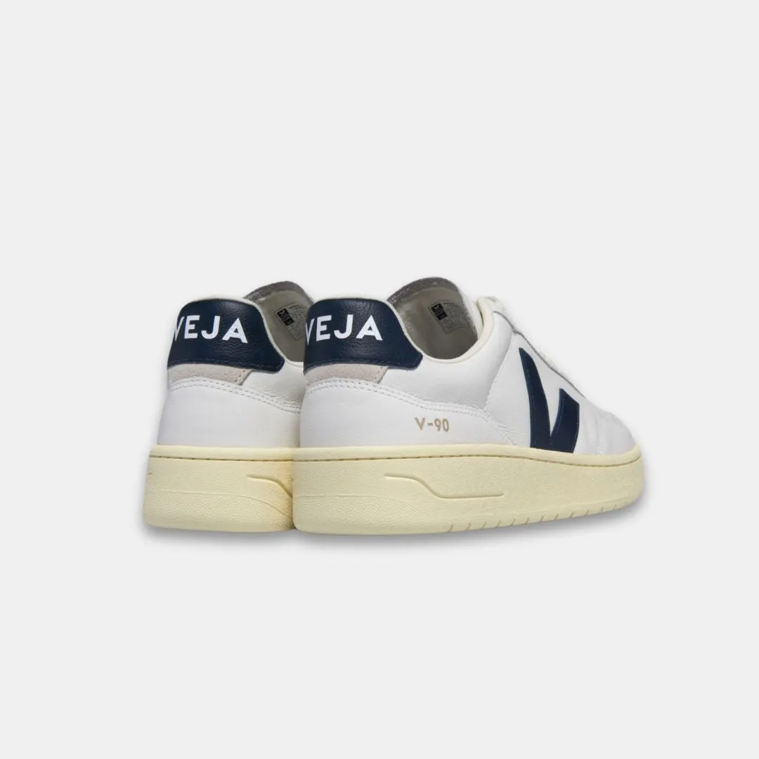 Veja Women's V-90 Leather Extra White Nautico